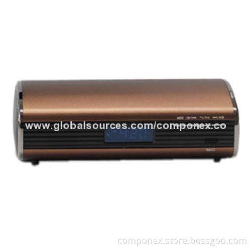 Portable Mini Bluetooth Speaker, FM Radio, Remote Controller, Clock, Built-in Battery